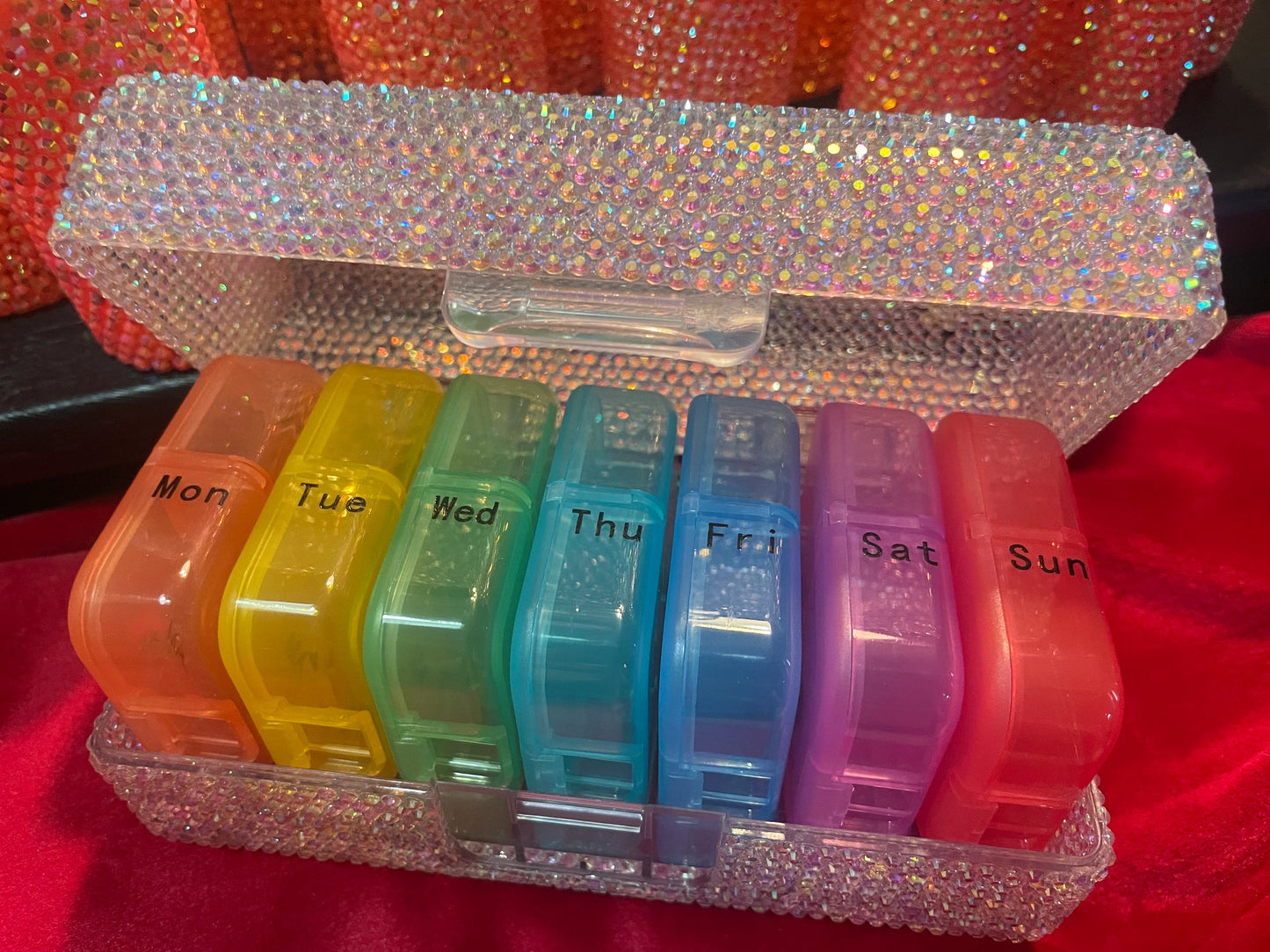 Pill Organizer Bedazzled