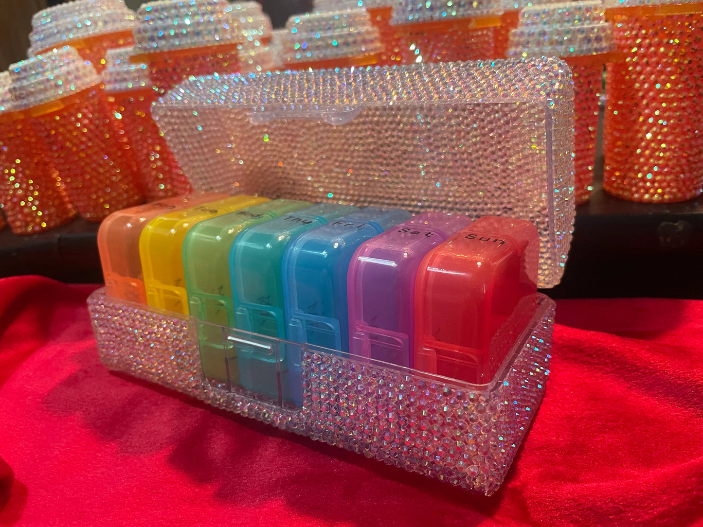 Pill Organizer Bedazzled